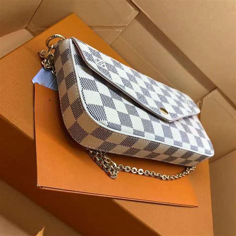 Pochette Félicie Damier Azur Canvas .